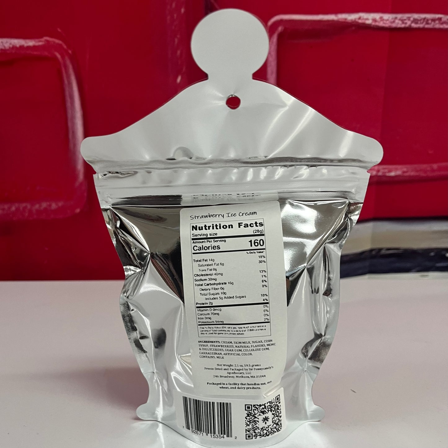 Freeze-Dried Strawberry Ice Cream