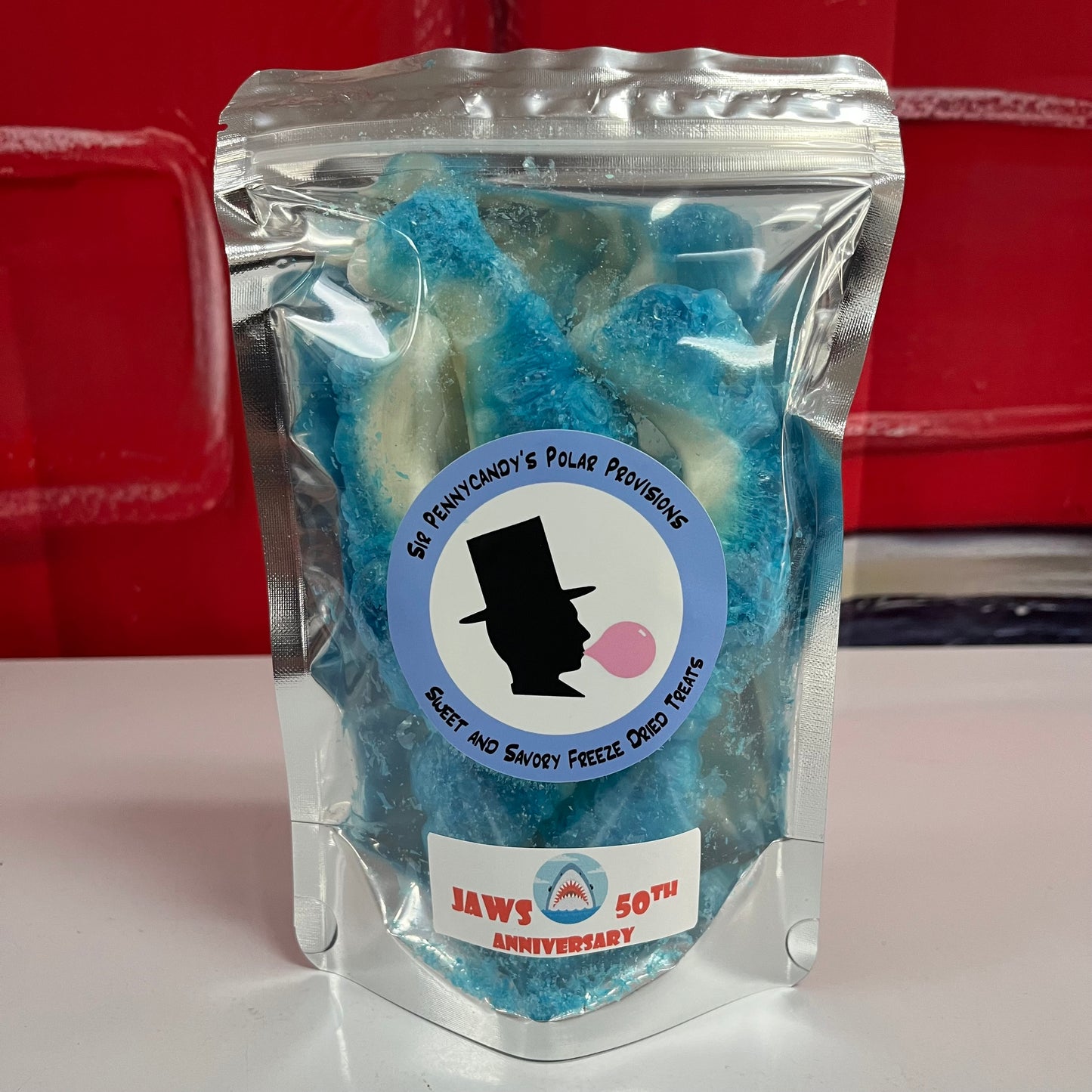 JAWS 50th Anniversary Polar Blue Raspberry Sharks